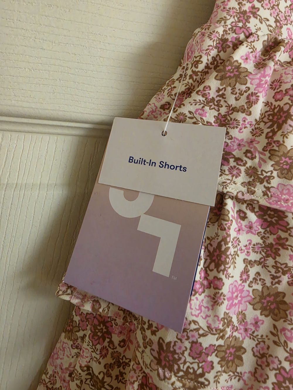 JoyLab Pink and Brown Floral Ruffle Mini Skirt - Picture 3 of 5